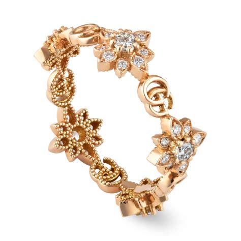 gucci gold flower ring|gucci floral ring.